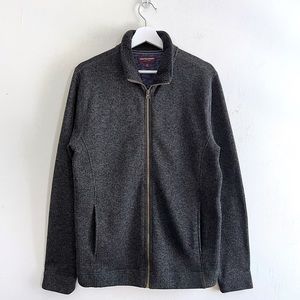 Johnston & Murphy Full Zip Marled Rib Jacket